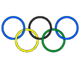 Disegno Anelli dei giochi olimpici  pitturato su NAVE