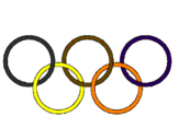 Disegno Anelli dei giochi olimpici  pitturato su angy e roty