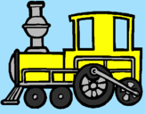 Disegno Treno  pitturato su marco karol