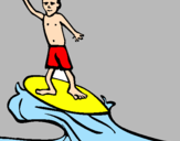 Disegno Surf pitturato su minicooper2000