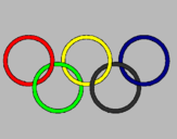 Disegno Anelli dei giochi olimpici  pitturato su GIORGIA