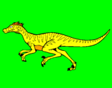 Disegno Velociraptor  pitturato su  GIOVANNI