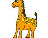 Disegno Giraffa pitturato su SAMUELE