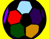 Disegno Pallone da calcio pitturato su gabry 