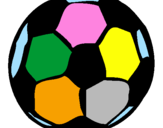 Disegno Pallone da calcio pitturato su stara silvia