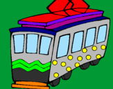 Disegno Tram  pitturato su thomas