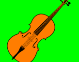 Disegno Violino pitturato su vincenzo                 