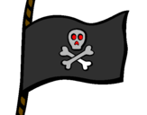 Disegno Bandiera dei pirati pitturato su ELISA
