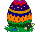 Disegno Uovo di Pasqua 2 pitturato su Filippo