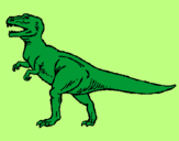 Disegno Tyrannosaurus Rex  pitturato su Tirex
