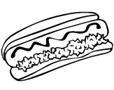 Disegno Hot dog pitturato su giovanni