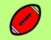 Disegno Pallone da calcio americano II pitturato su SARA