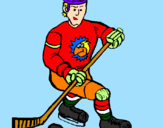 Disegno Giocatore di hockey su ghiaccio pitturato su alessandro  p