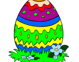 Disegno Uovo di Pasqua 2 pitturato su Andrea d7