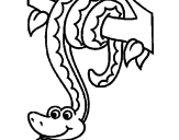 Disegno Serpente avvinghiata ad un albero  pitturato su jooooo