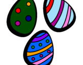 Disegno Uovo di Pasqua IV pitturato su alessia