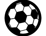 Disegno Pallone da calcio III pitturato su migue