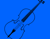 Disegno Violino pitturato su ADRIANO
