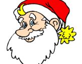 Disegno Faccione Babbo Natale  pitturato su alessia