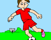 Disegno Giocare a calcio pitturato su antonio