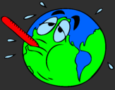 Disegno Riscaldamento globale pitturato su fabio2006