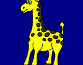 Disegno Giraffa pitturato su Niccolo`