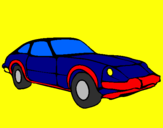 Disegno Auto sportiva  pitturato su geppe