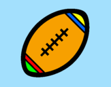 Disegno Pallone da calcio americano II pitturato su marco catapano