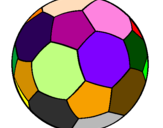 Disegno Pallone da calcio II pitturato su rebecca e elio
