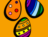 Disegno Uovo di Pasqua IV pitturato su nik