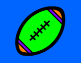 Disegno Pallone da calcio americano II pitturato su linda