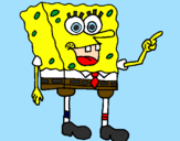 Disegno Spongebob pitturato su salvatore amendola