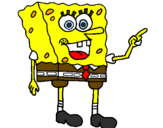 Disegno Spongebob pitturato su pasquale