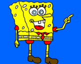Disegno Spongebob pitturato su luca