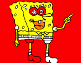Disegno Spongebob pitturato su federico