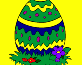 Disegno Uovo di Pasqua 2 pitturato su RICCARDO