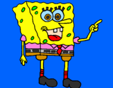 Disegno Spongebob pitturato su claudia