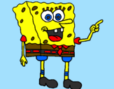 Disegno Spongebob pitturato su gloria
