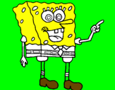 Disegno Spongebob pitturato su giuseppe