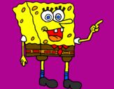 Disegno Spongebob pitturato su lavinia