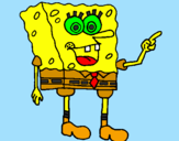 Disegno Spongebob pitturato su matteo