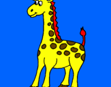 Disegno Giraffa pitturato su Alex 6 anni