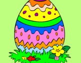 Disegno Uovo di Pasqua 2 pitturato su CLAUDIO E LUCIA