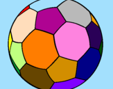 Disegno Pallone da calcio II pitturato su miriam