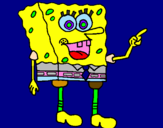 Disegno Spongebob pitturato su marco