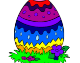 Disegno Uovo di Pasqua 2 pitturato su ludovica r.
