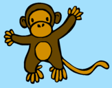 Disegno Scimmietta pitturato su chi chi 2000
