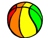 Disegno Pallone da pallacanestro pitturato su Francesca