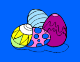 Disegno Uovo di Pasqua pitturato su ludovica 06