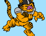 Disegno Giocatore tigre  pitturato su salvatore  d ran  no   